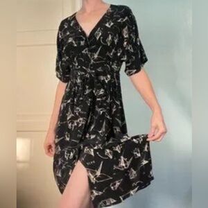 Moulinette Soeurs Anthropologie Silk Midi Dress Size 2